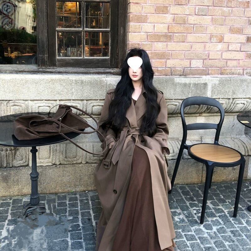 长款高个子风衣外套女2025春秋新款韩系感日系休闲英伦风|undefined