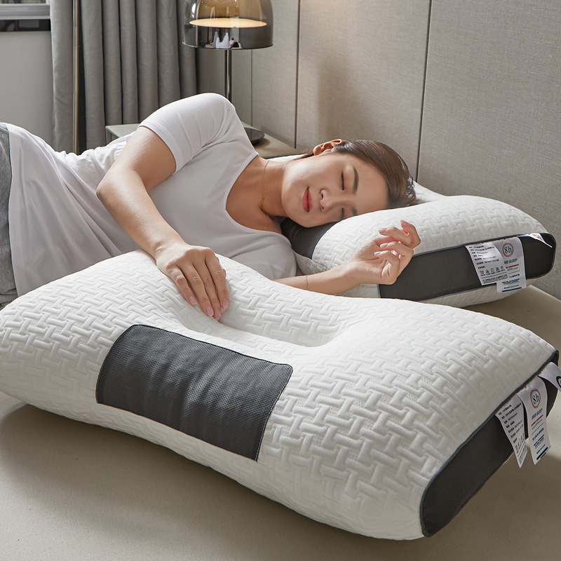新しい枕、頸椎保護、睡眠を助ける枕芯、崩れない家庭用枕、横向き寝、深い眠りをする学生男性専用|undefined
