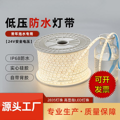 Led中実シリカゲル灯帯12v24v水底魚池海洋屋外景観専用自己接着低圧灯帯