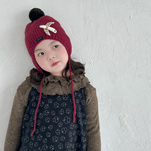 儿童针织帽宝宝卡通护耳帽子ins时尚女童保暖毛线帽男童套头帽潮