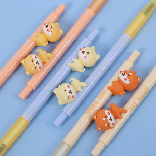 Chinese Sail Dog Series Boxed Neutral Pens, Student Automatic Pencils, Instagram Style Cute Neutral Water Pens, Wholesale