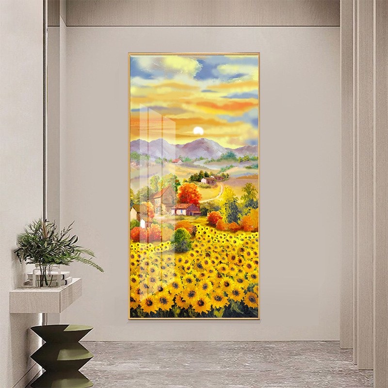 Auténtico Punto de Cruz de la Mona Lisa, Girasol, Estilo Pastoral Patrio, Decoración, Tela Bordada a Mano image 2