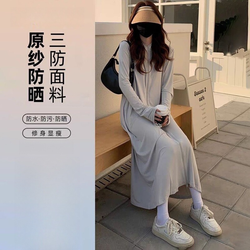 女性用日焼け止め服 2025 夏の日焼け止め服女性のアウターウェアロング抗 UV アイスシルク通気性日焼け止め軽量ジャケット|undefined