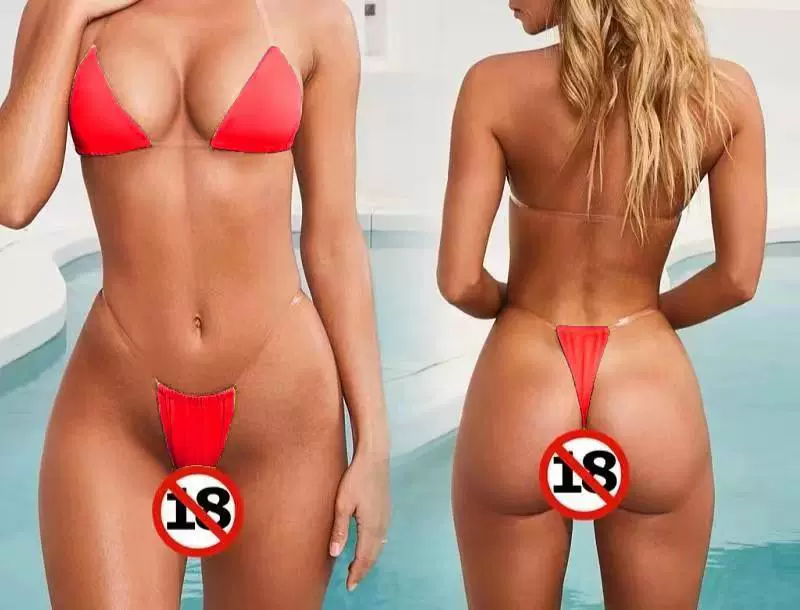 Sexy beach swimwear, invisible multicoloured straps, direct factory sales