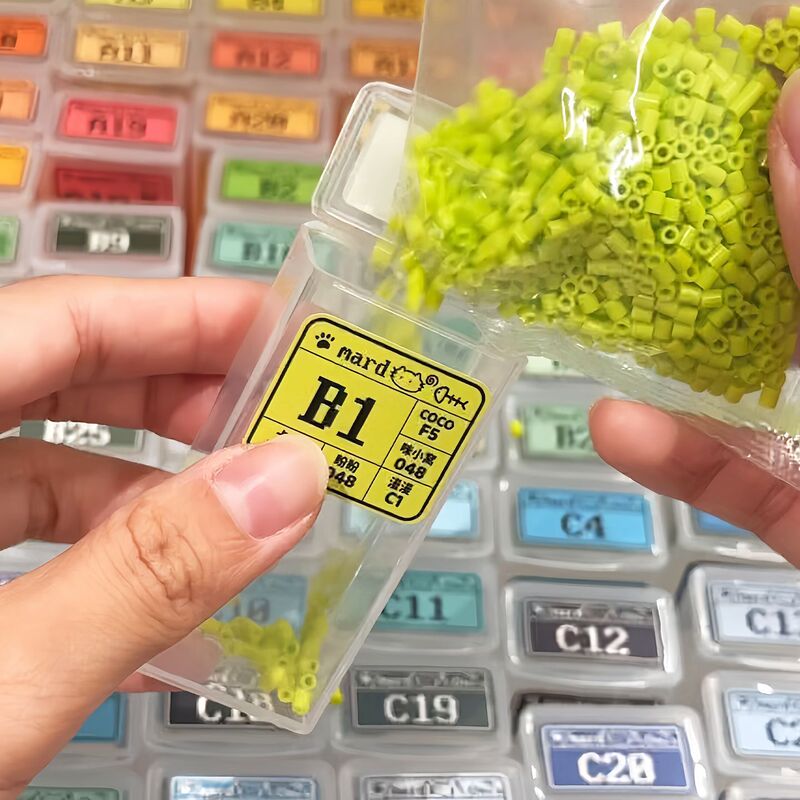 Long Strip Bead Box, Bead Storage Small Square Box, Transparent DIY Bead Sorting Box, Bead Material Storage