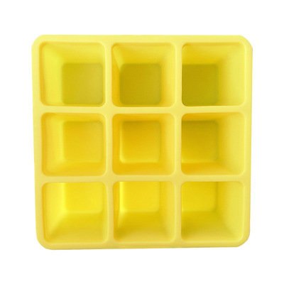 originality Silica gel 9 Ice Cube mould Square Quick-freeze Ice block mould Refrigerator self-control Ice box Kitchen