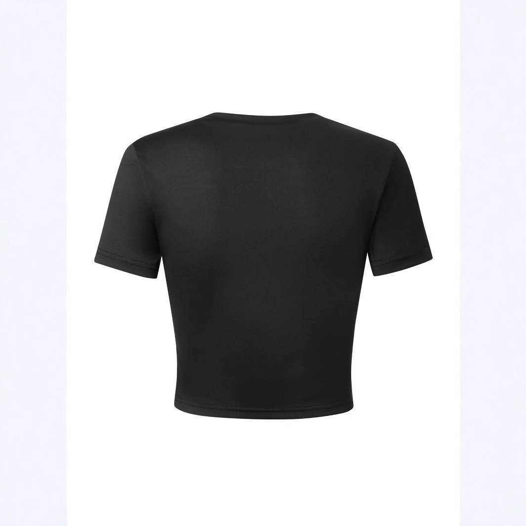 Y2k Cherry Print Crop Top For Women – Sweet & Sexy Short Sleeve T-Shirt, Stretchy Polyester (Xs-Xl) Confidence-Boosting Fit_ecoleips.com