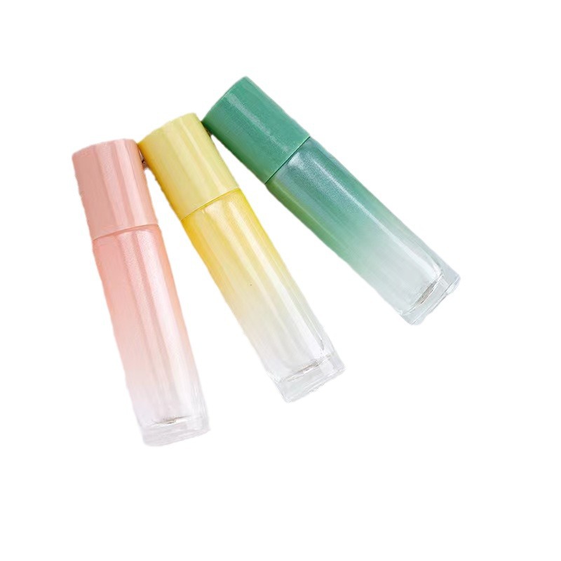 Botella de bola de rodillo de color de 10ml sub-embalaje de vidrio engrosado gradiente perlado perfume botella vacía botella de sub-embalaje de cuentas portátil
