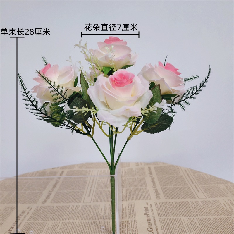 flores falsas flores de plástico ramo de flores de cascada flores secas decoración del hogar flores biónicas