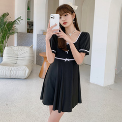 泳衣女裙式連體保守型遮肚顯瘦韓國思念風森系小胸聚攏溫泉游泳裝