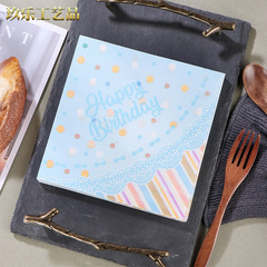 Factory Supply Colorful Creative Theme Happy Birthday Print Napkins Birthday Tissue Wood Pulp Tissue