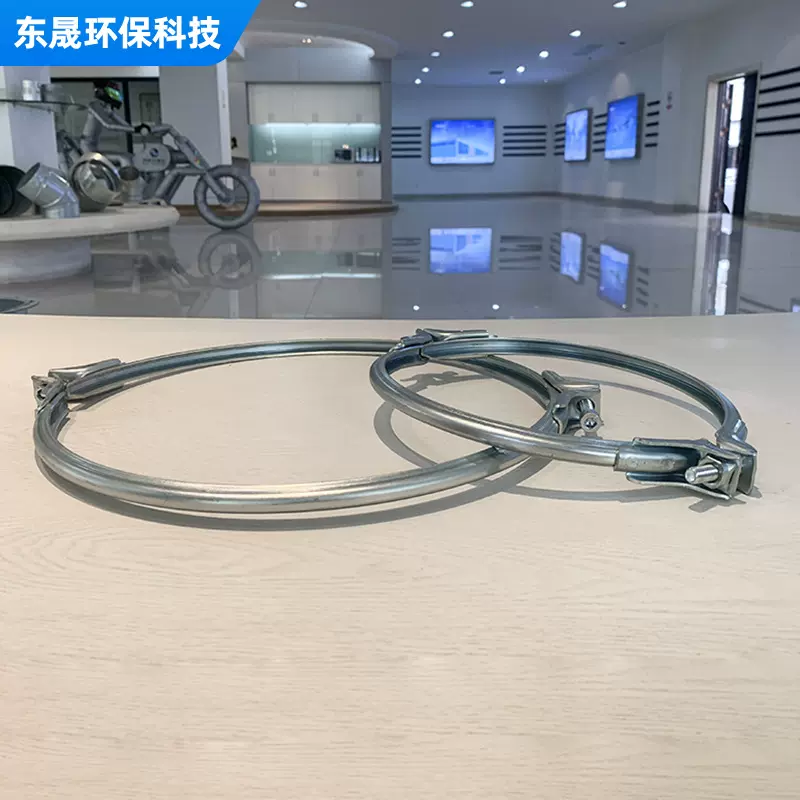 德标卡箍 圆形风管德标V型管卡抱箍硅胶密封U快接调节卡箍