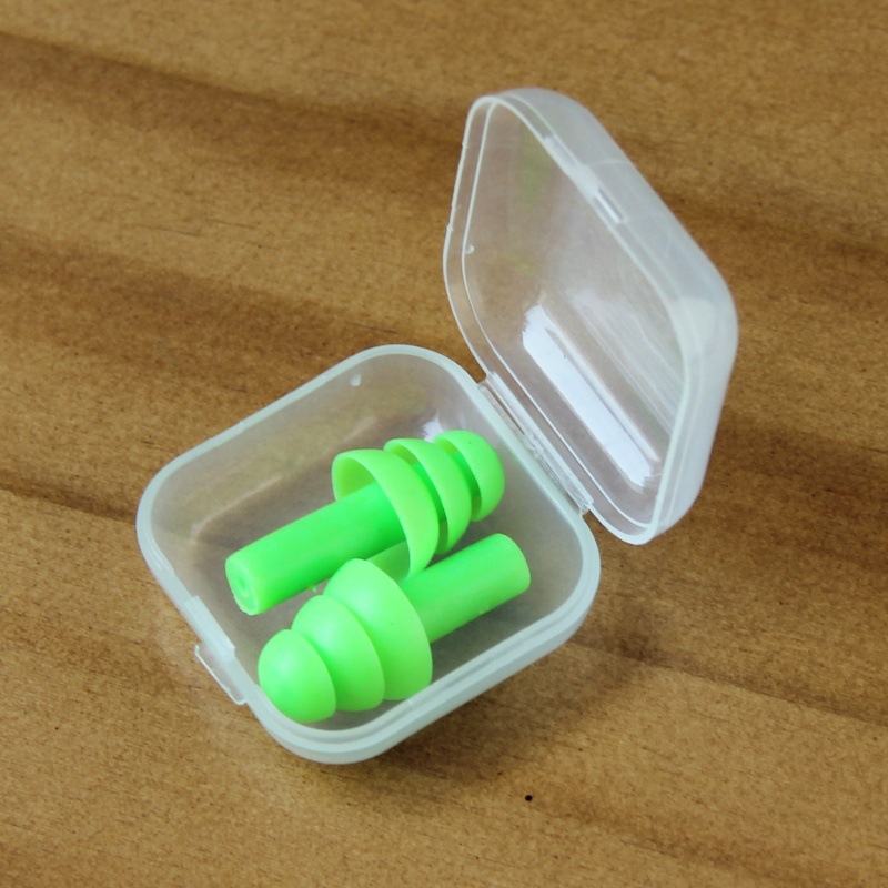 Tapones para Oídos Tipo Árbol de Navidad de Silicona para Dormir y Nadar