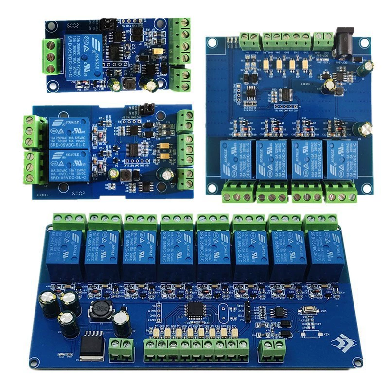 Модуль реле Modbus-RTU 1/2 переключающий вход и выход, коммутационный модуль с интерфейсом RS485/TTL