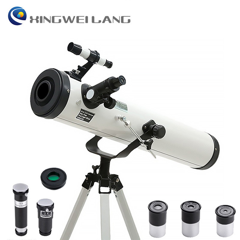 厂家批发76700天文望远镜大口径高清高倍天地两用观星观月望远镜