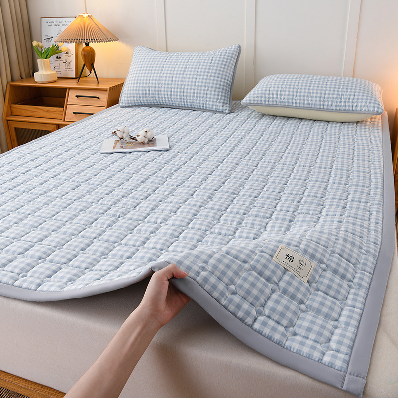 Cotton Quilted Mattress Washed Cotton Unprinted Style Cotton Non-Slip Bed Pad Student Dormitory Foldableable Soft Cushion