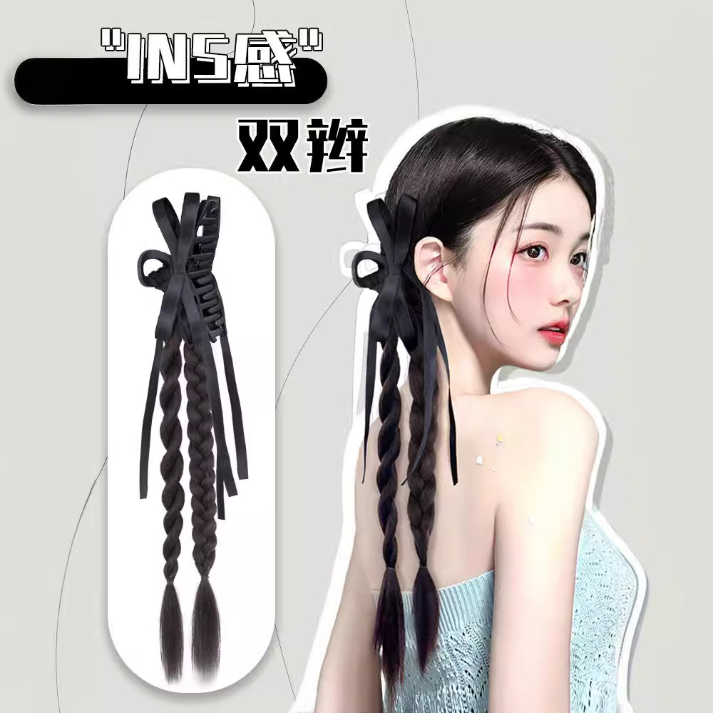 Connie nep haar vlecht haarspeld hoge paardenstaart stijlvol lint gedraaide vlecht haaraccessoire voor traditionele Chinese kleding