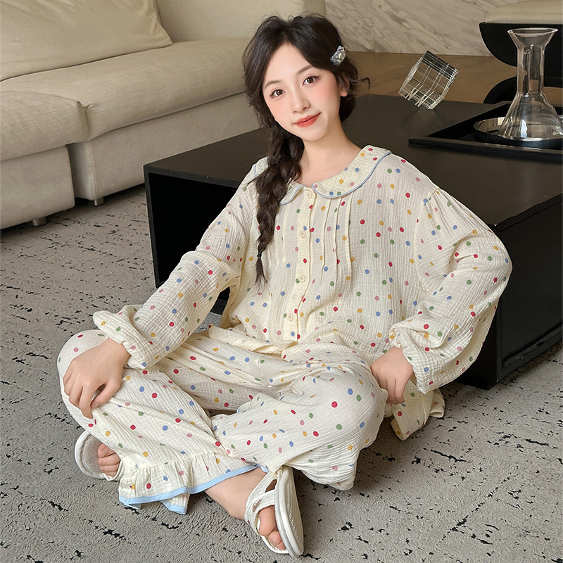 女童睡衣2025新款儿童初中生家居服女大童春秋纯棉高颜值公主套装|undefined