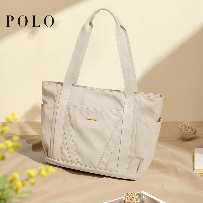 Polo large-capacity tote bag for commuting to work, women's bag, laptop bag, document bag, shoulder bag, crossbody fabric bag Polo large-capacity tote bag for commuting to work, women's bag, laptop bag, document bag, shoulder bag, crossbody fabric bag
