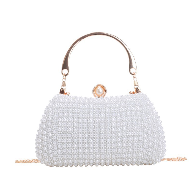 Bolsa de cena de lujo ligera transfronteriza, vestido de fiesta, bolsa de mano de perla, temperamento de celebridad, bolsa de cena de alto nivel