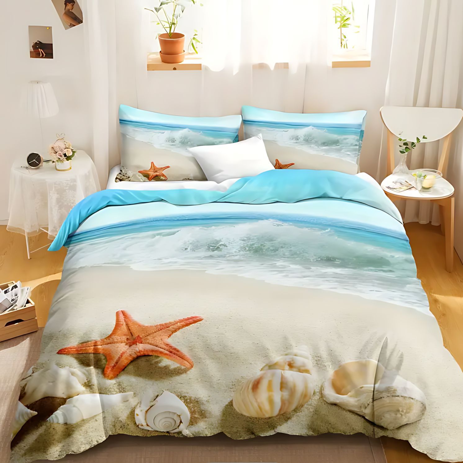 TEMU / JIT Amazonas hermosa vista de la playa impresión digital 3D suave y cómodo colchón kit para dibujar puede hacer