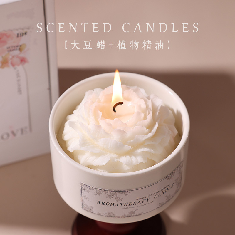 七夕情人节浪漫山茶花香薰蜡烛送女生日礼物高级感香氛摆件伴手礼|undefined