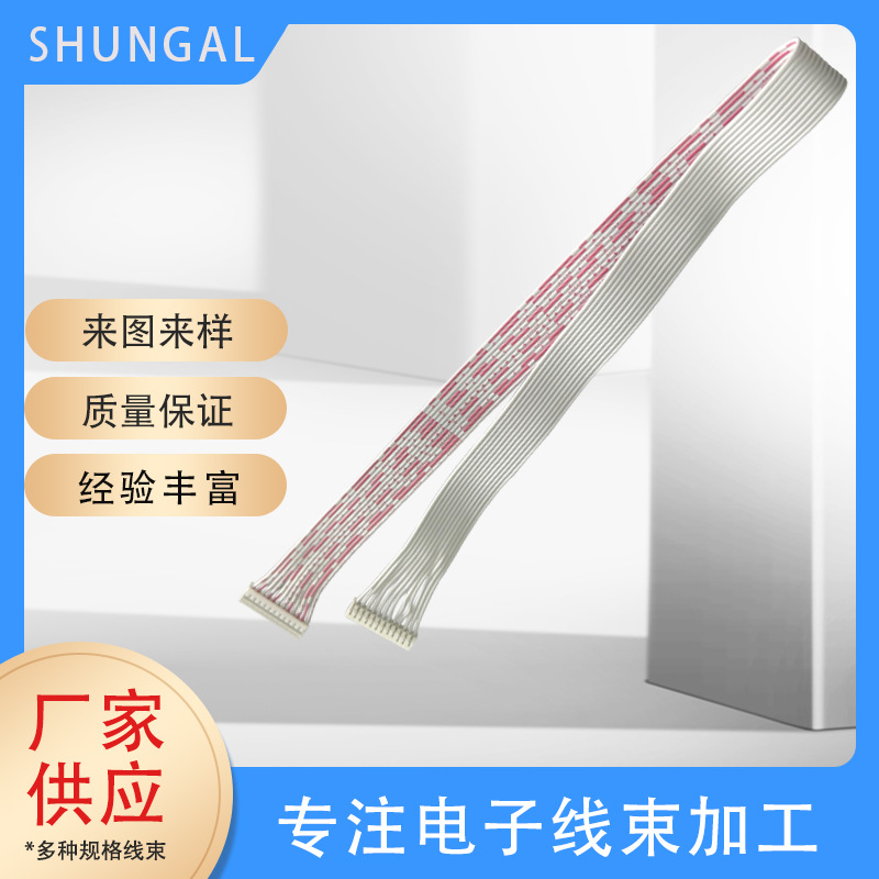 JC20转HY2.0带锁扣红白排线2-12P转接线双头端子线 电子线 连接线