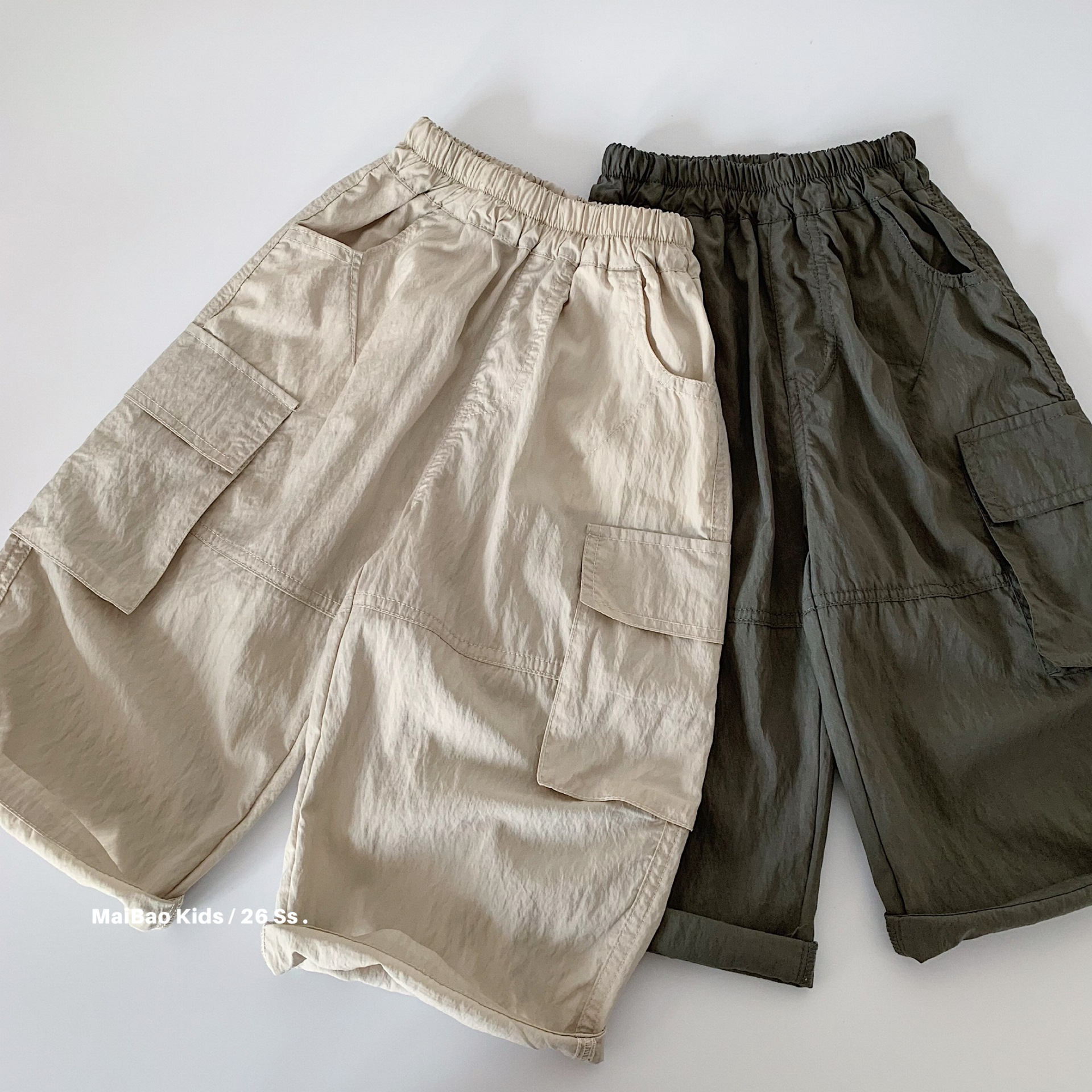 Summer children's solid color thin trousers for boys