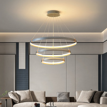 極簡鋁材圓形客廳大燈現代簡約創意餐廳吊燈2022新款北歐卧室燈具