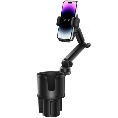 Factory Direct sales Amazon car water cup holder car water cup holder two-in-one mobile phone holder private model (Car phone holder) - black