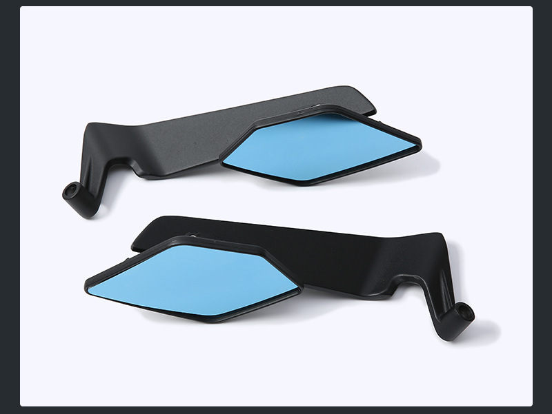 Cross-Border Motorcycle Modified Rearview Mirror Universal Aluminum Alloy Blue Mirror High-Definition Electric Vehicle Large Field of View Auxiliary Reversing Mirror