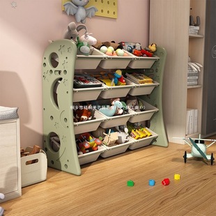 Children's Toy Storage Rack Kindergarten Baby Bookshelf Classification Organizer Storage Cabinet Multi-Layer Storage Rack Large Capacity