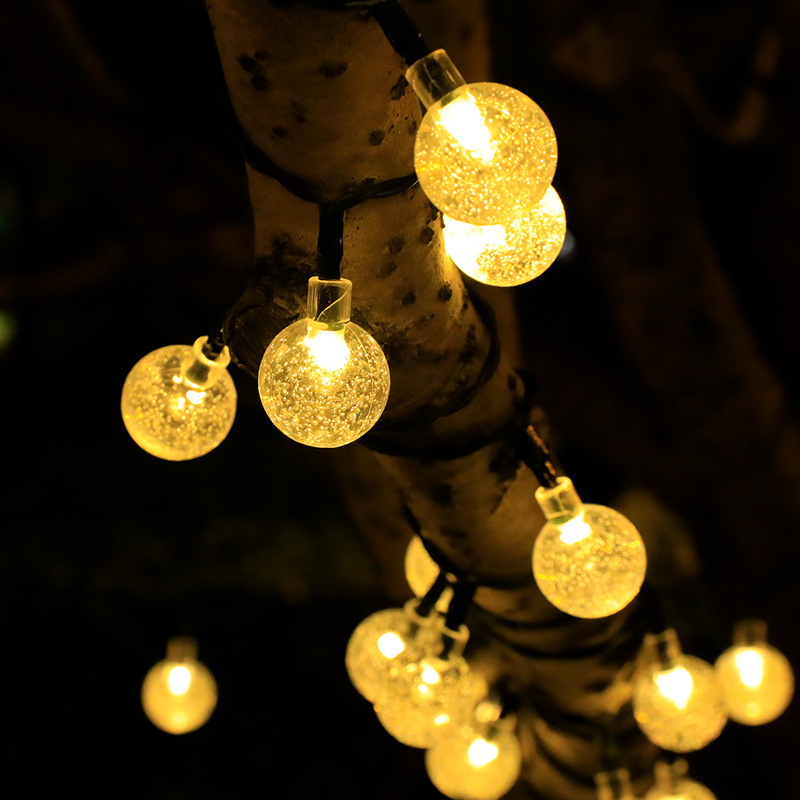 Fabricante LED burbuja solar lámpara de bola de cristal transfronteriza lámpara de bola de cristal lámpara de jardín exterior decoración de lámpara de color bola