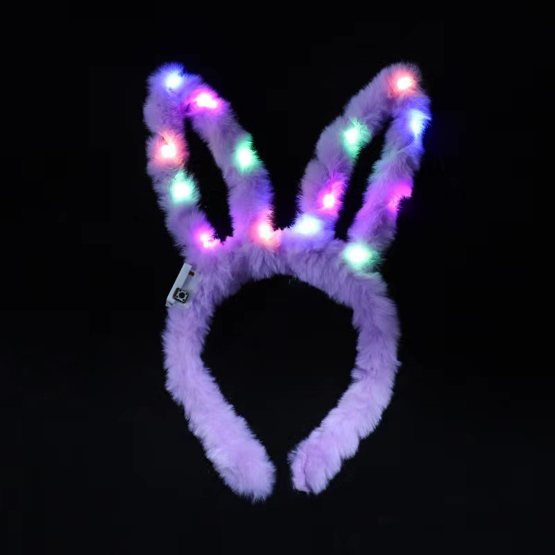 Bar espectáculo atmósfera props luminoso peluche orejas de gato accesorios de cabello zorro bandas de cabello mercado nocturno accesorios de fiesta de suministro