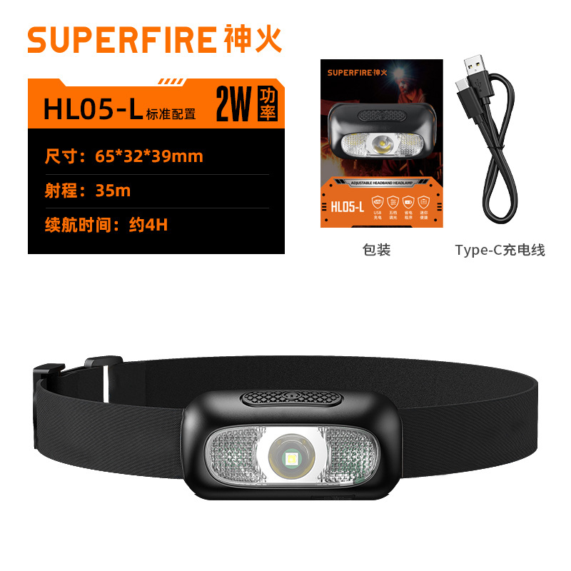 Lámpara de luz luminosa para pescadores de alta intensidad inducción de larga duración portátil al aire libre led headlight