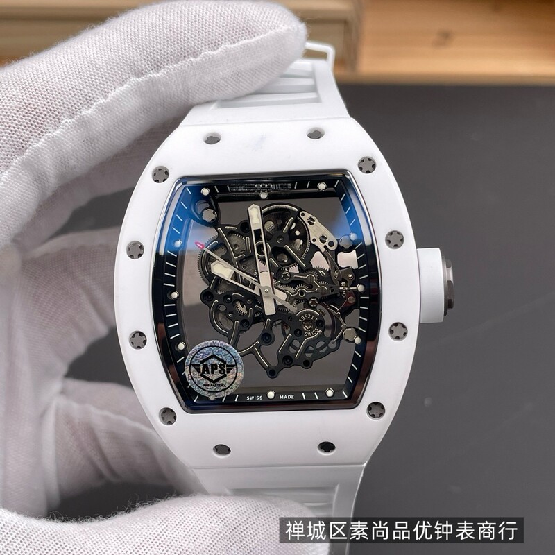 Cross-Border Rm005 White Ceramic Aps Barrel-Type Carbon Fiber Tourbillon Integrated Mechanical Watch Tourbillon