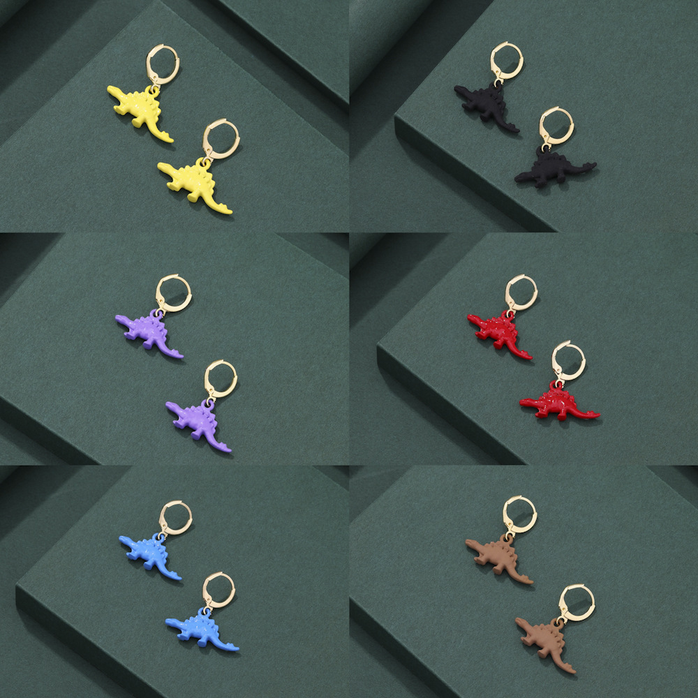 Animal Cartoon Style Alloy No Inlaid Patchwork Plating Earrings display picture 4