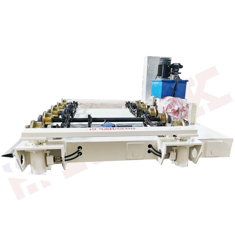 电缆卷筒轨道搬运车10吨电缆供电轨道车液压式蓄电池地轨平板车