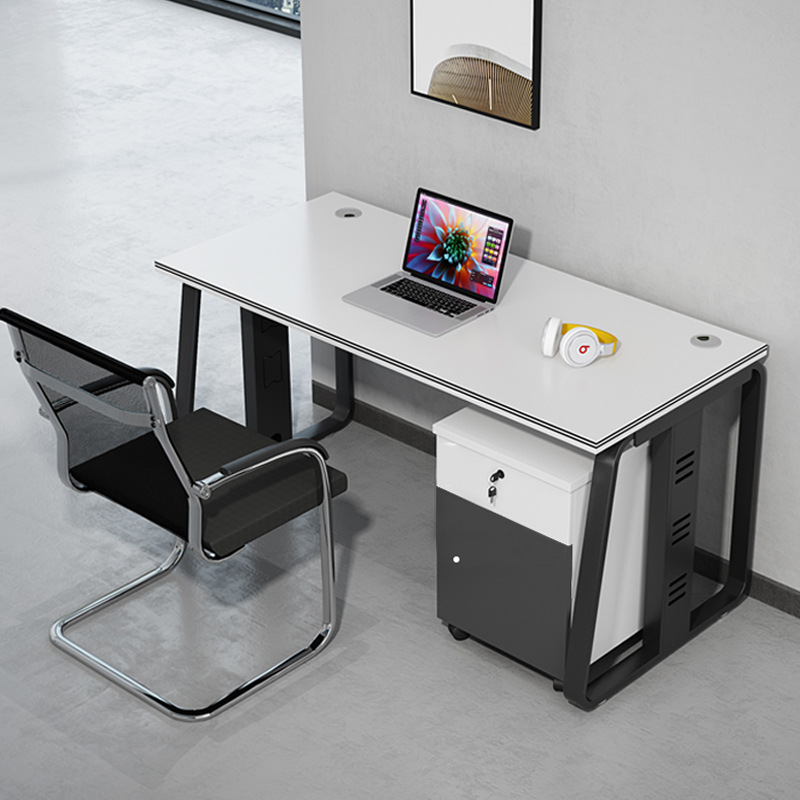Mesa de oficina simple mesa de personal mesa de oficina moderna grupo de mesas y sillas para varias personas cara a cara pantalla mesa de computadora 246 personas
