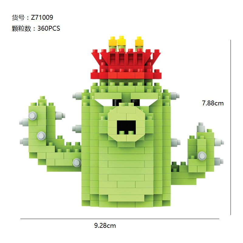 Juguetes para niños compatibles con bloques de construcción de Lego Plants vs Zombies rompecabezas de micropartículas juguetes de costura bloques de construcción creativos