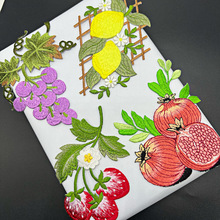 水果草莓葡萄柠檬刺绣布贴衣服外套装饰补丁补洞电脑绣花熨烫批发
