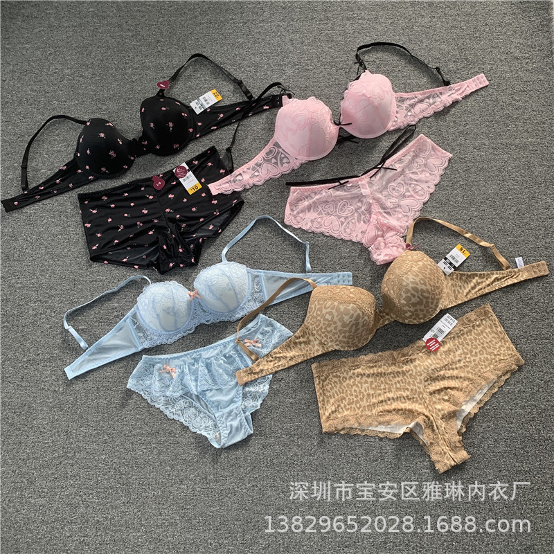 Export Bra Set Stock Clearance Set Sexy Leopard Print Shapewear Mixed Bra and Panty Set Export Bra Set Stock Clearance Set Sexy Leopard Print Shapewear Mixed Bra and Panty Set