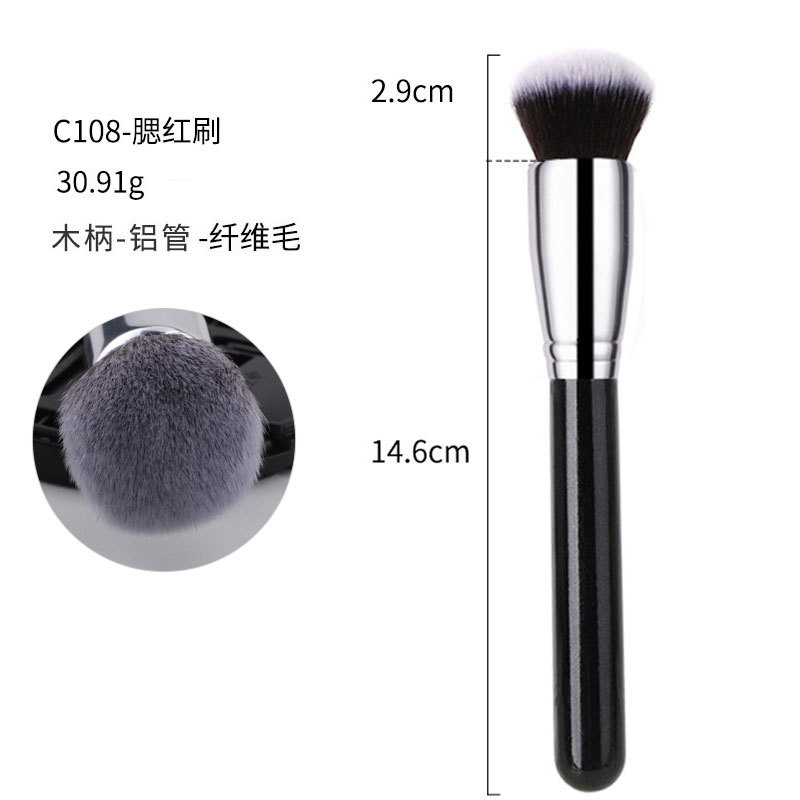 40 sets de cepillo de maquillaje negro y plateado cepillo de sombra de ojos de alta calidad cepillo de concelador cepillo de base cepillo de herramientas de maquillaje conjunto completo