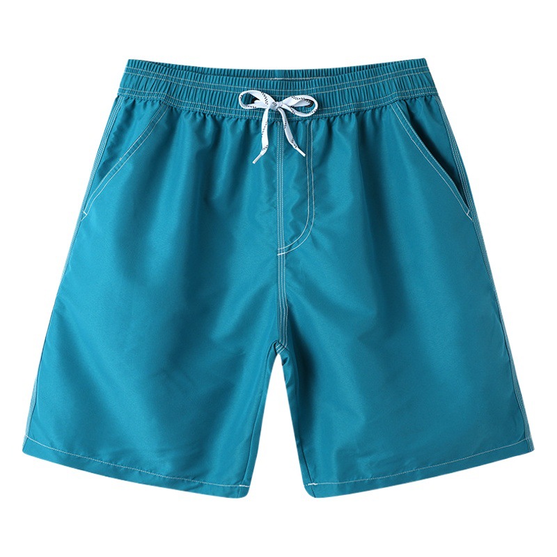 Pantalones cortos de cinco puntos verdes sueltos más tamaño grandes pantalones cortos ocio Vacaciones de secado rápido pantalones de playa de los hombres surf natación pantalones de secado rápido