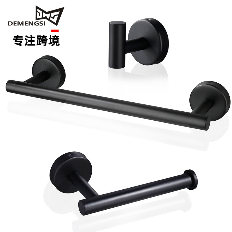 Cross-border bathroom toilet toilet 304 stainless steel tissue holder perforated toilet paper holder bathroom pendant set