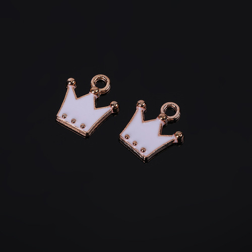 European and American simple dripping oil small crown dripping oil DIY pendant earrings brooch pendant accessories manufacturer direct sales jewelry