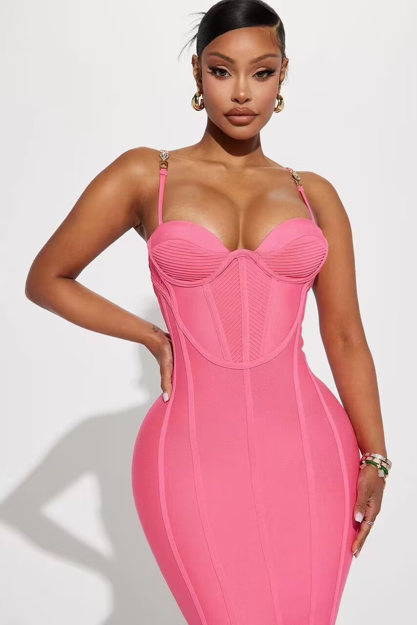 Women's Ruffle Strap Knit Dress Image 6