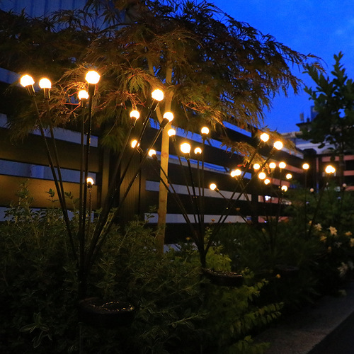 Colored lights led solar firefly lights outdoor park road lights courtyard lawn decoration solar ground lights