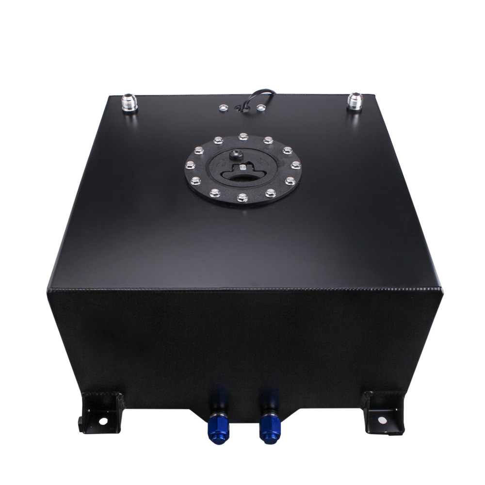 Qìchē 40L Auxiliary Aluminum Fuel Tank Polished with Foam and Sensor (Fuel tank) - black