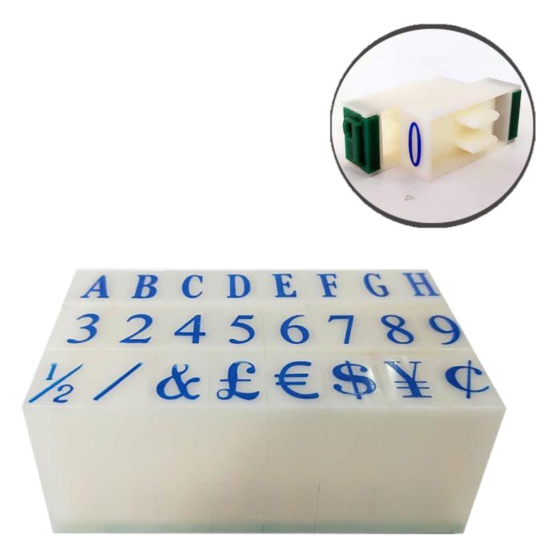 Letras inglesas y números símbolo combinación sello palabra móvil combinación sello Año Mes Día símbolo combinación sello al por mayor